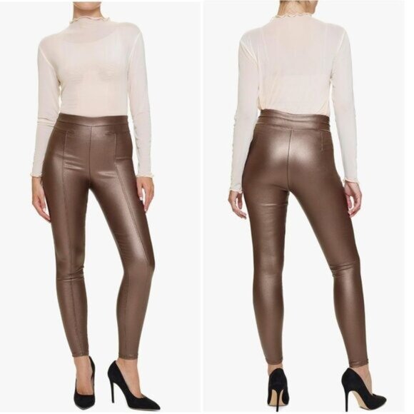 HUE Women's High Rise Coated Denim Legging - S - Picture 1 of 6